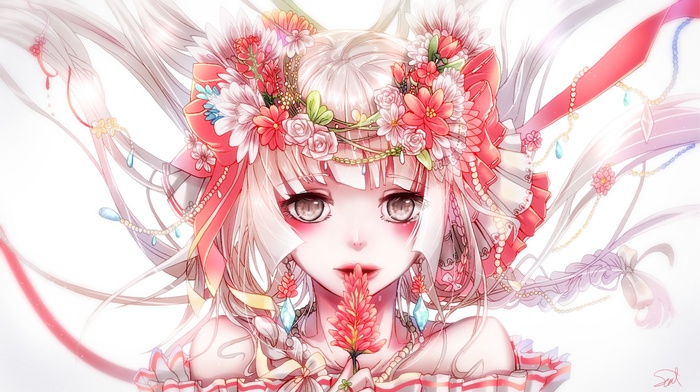 Sakura Miku, flowers, Vocaloid