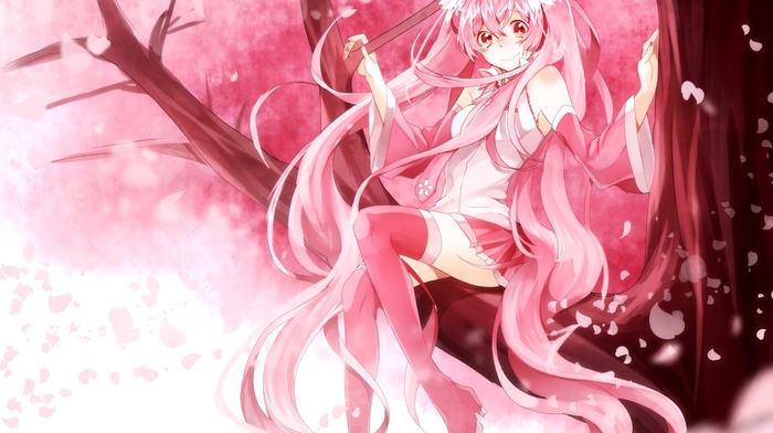 Hatsune Miku, twintails, Vocaloid, Sakura Miku