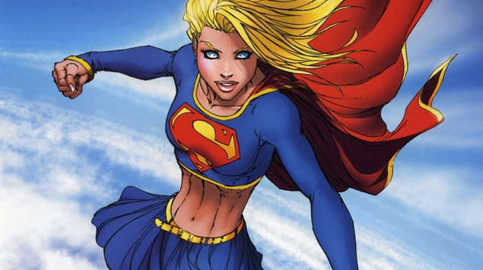 Michael Turner, illustration, comics, DC Comics, Supergirl, superhero