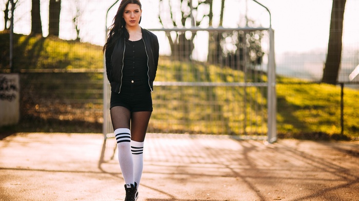 girl, socks, model, girl outdoors