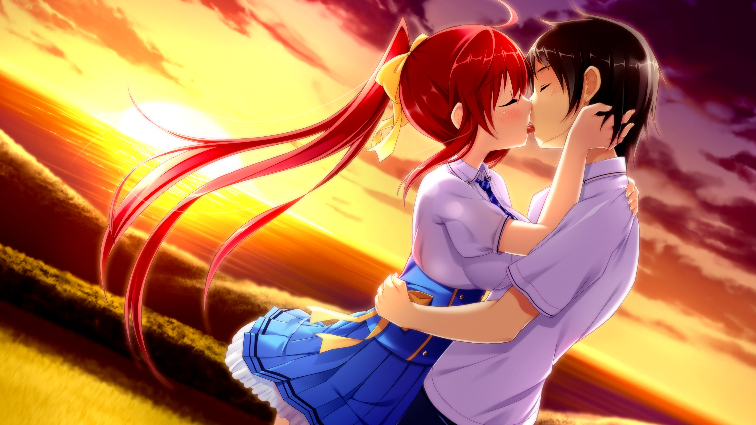 HD kiss anime love wallpapers