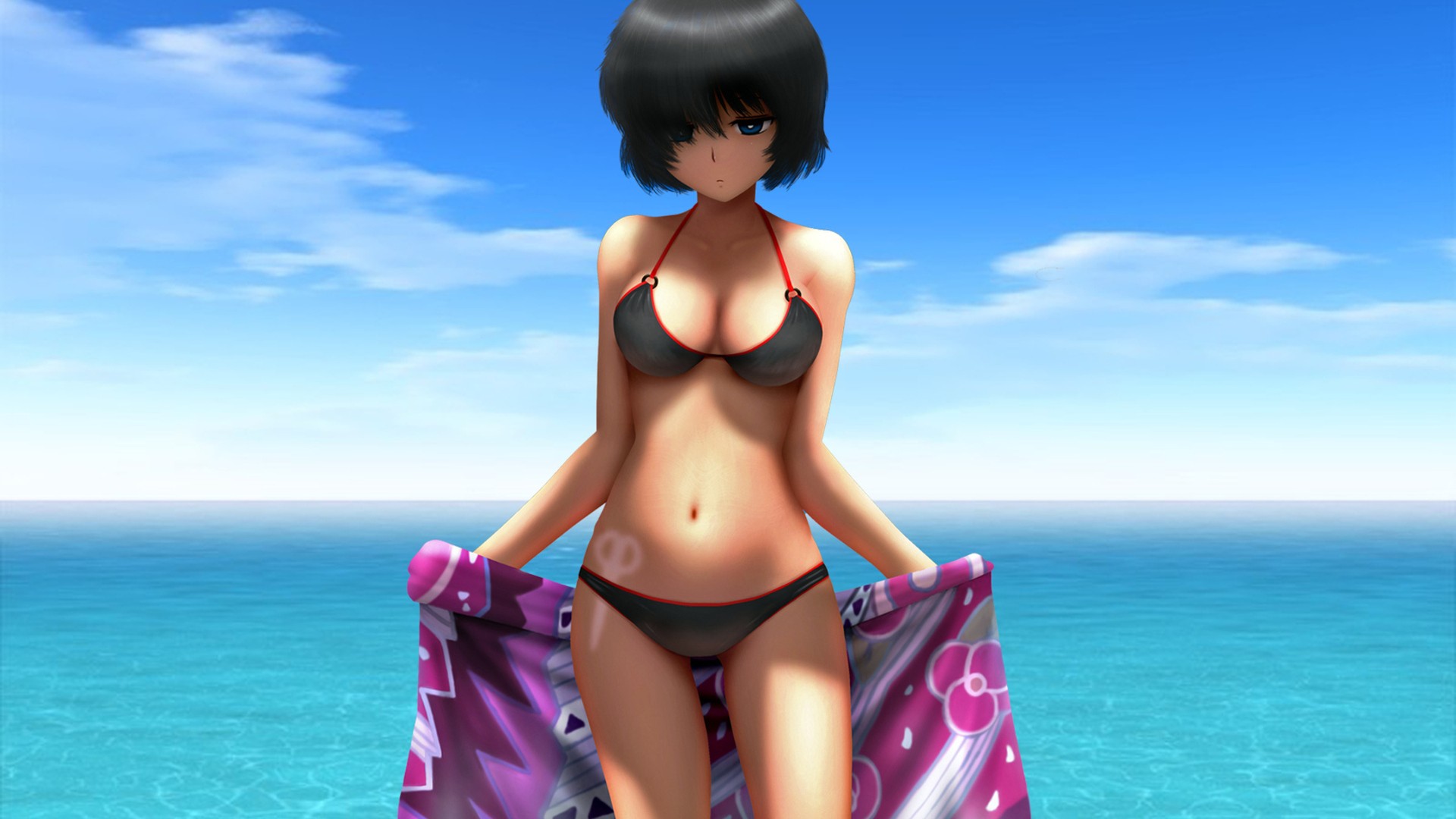 Urabe Mikoto, Mysterious Girlfriend X, anime girls, bikini