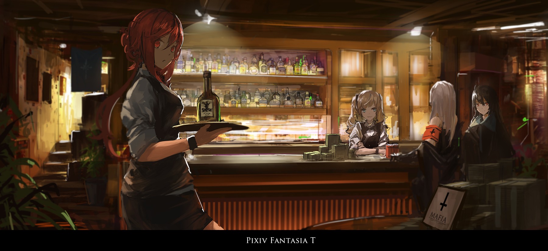 anime girls original characters Pixiv Fantasia T bottles