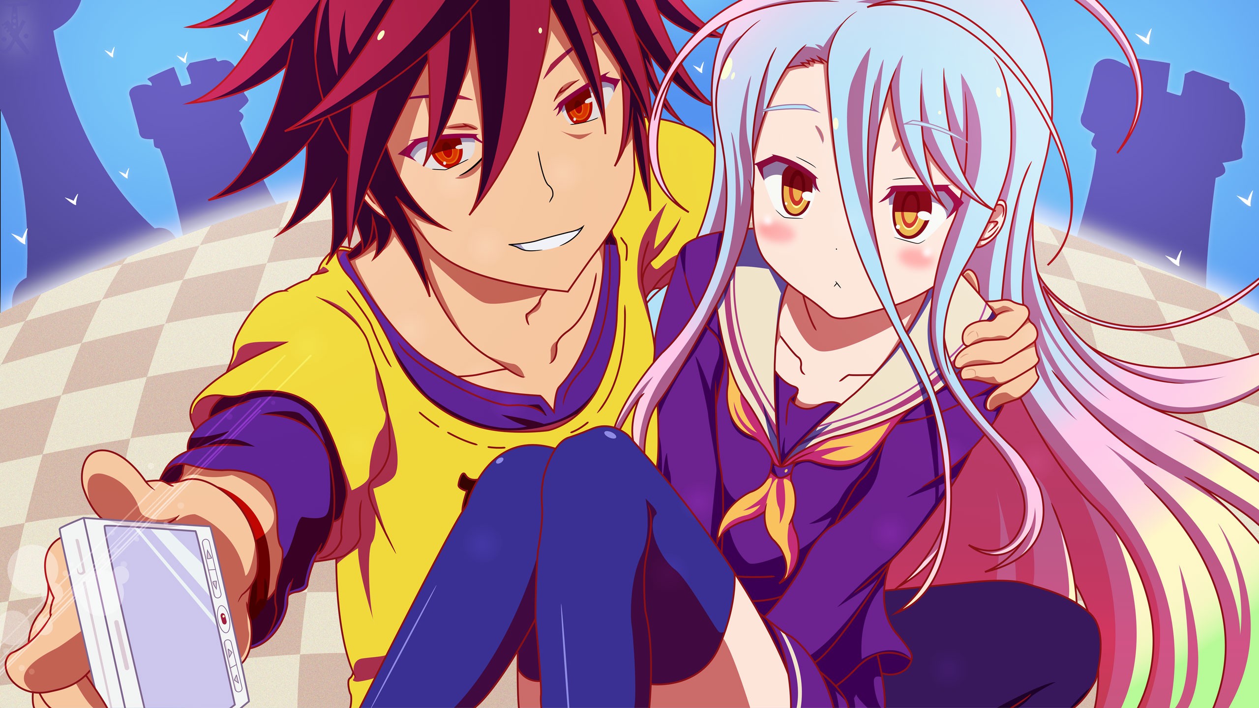 Wallpaper background, Sora, Shiro, No game no life, the game to