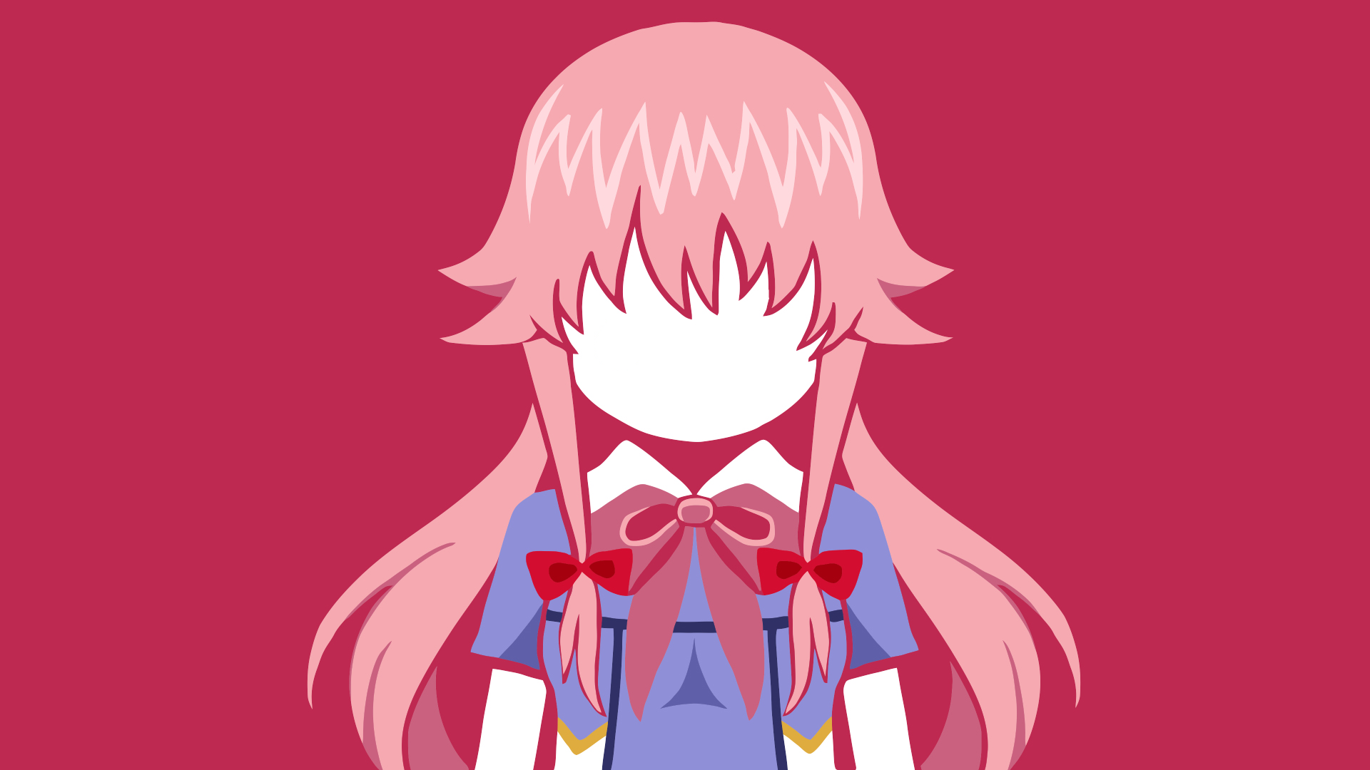 Mirai Nikki, anime, red background, simple background