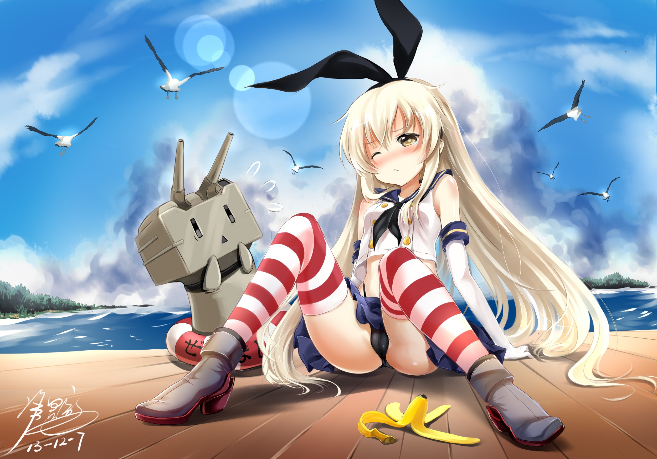 Thigh Highs Anime Kantai Collection Anime Girls Shimakaze Wallpaper X Px