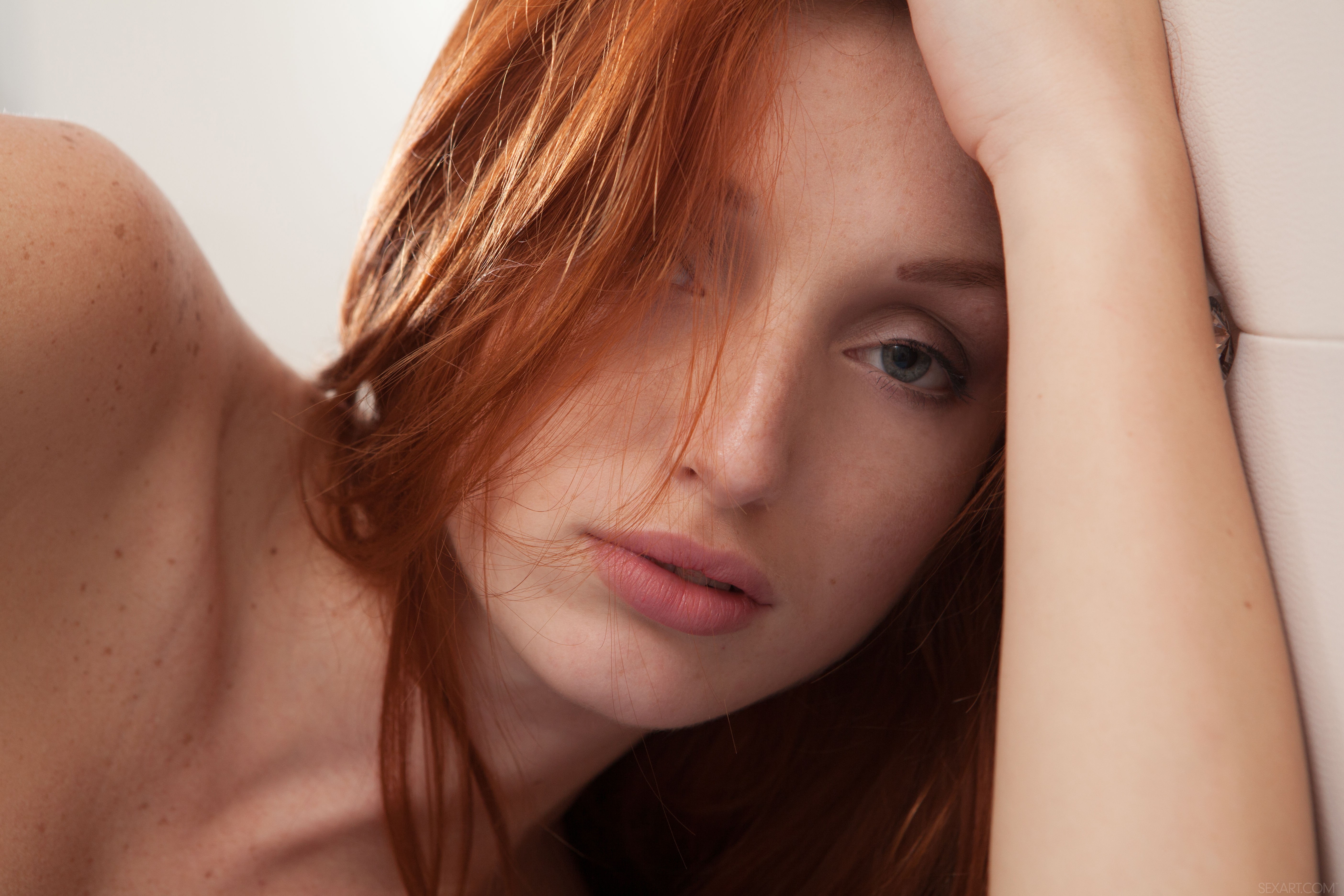 Model Redhead Michelle H Paghie In Bed Wallpaper 177278 5616x3744px On