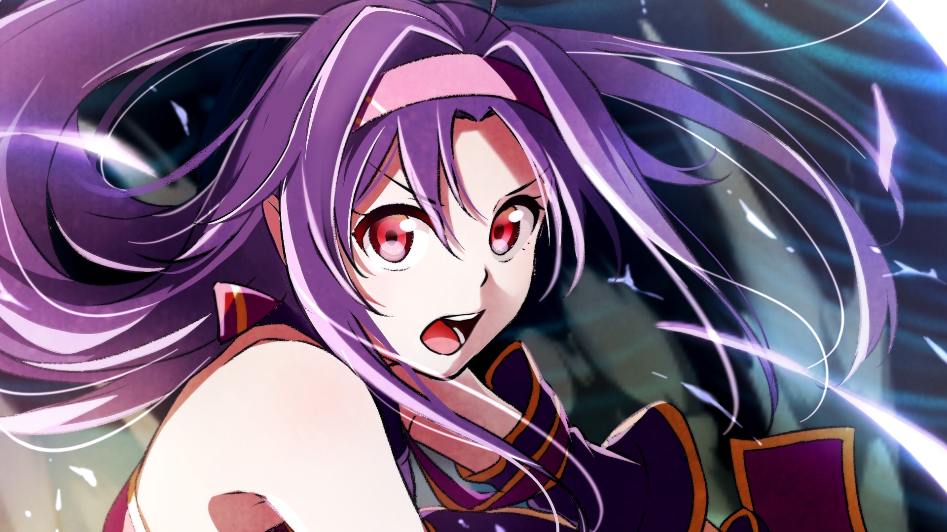 Yuuki Konno, girl with purple hair, SAO, manga, Sword Art Online, Konno Yuki,  HD wallpaper