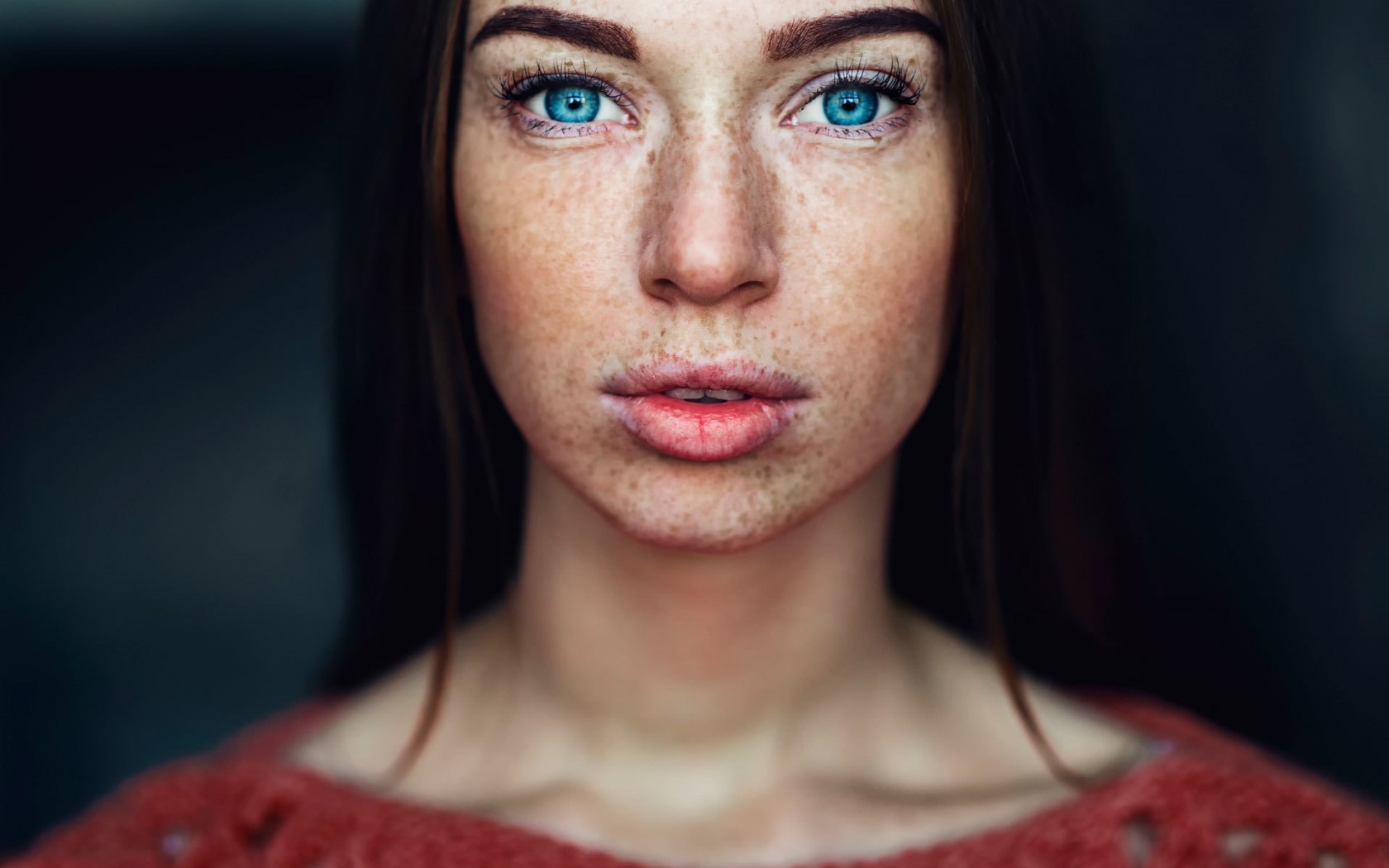 Freckled Brunette