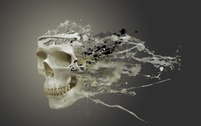 background, 3D, skull