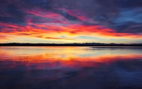 sea, nature, reflection