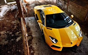Lamborghini, car, yellow cars
