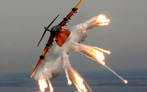 vehicle, smoke, light, sky, aircraft