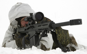 gun, snow, sniper rifle