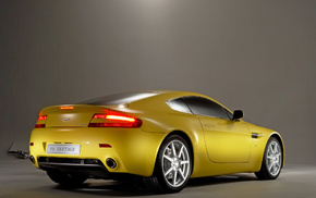 Aston Martin, cars, yellow