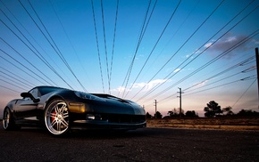 sky, cars