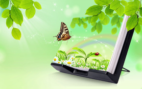 photoshop, style, butterfly, 3D