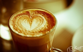 cup, heart, coffee, delicious