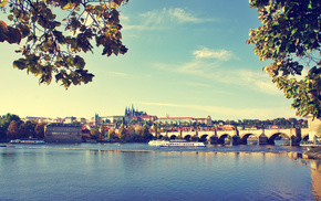 cities, bridge, water