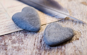 stones, heart, love