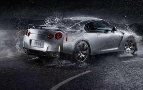 auto, splash, water, drift, cars