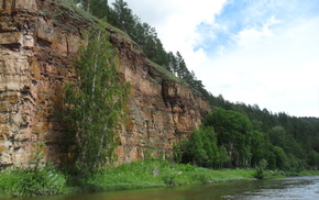 river, nature, rock