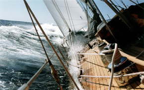 waves, cars, ship