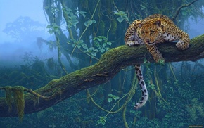leopard, stunner, tree