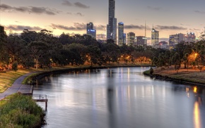 cities, view, beautiful, Australia, lights
