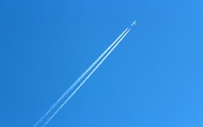 sky, stunner, smoke, airplane