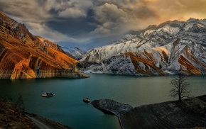 nature, mountain, lake