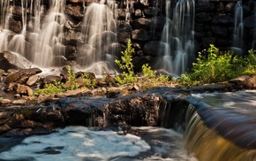 nature, waterfall