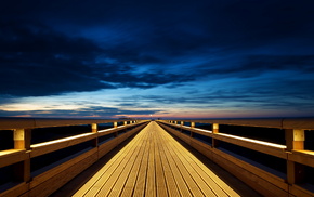 bridge, sunset, stunner, landscape