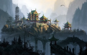 anime, Asian architecture
