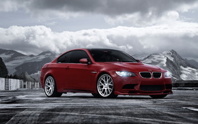 cars, BMW, automobile, m3, red