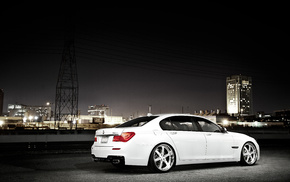 cars, night, BMW, white