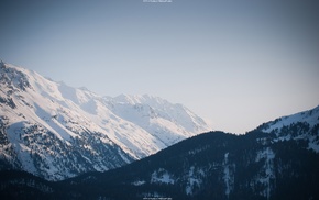 snow, landscape, trees