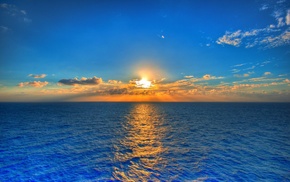 landscape, sky, sea, Sun, nature