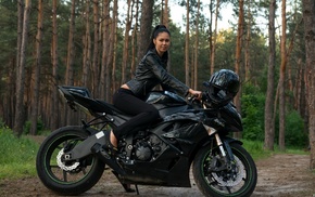 girl, motorcycles, bike