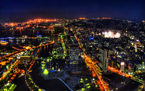 night, Japan, cities
