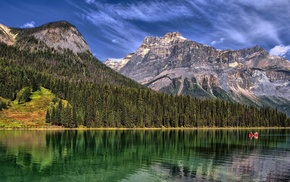 nature, sky, landscape, trees, mountain