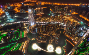 city, Dubai, skyscrapers, night, cities