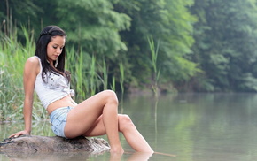 lake, girls