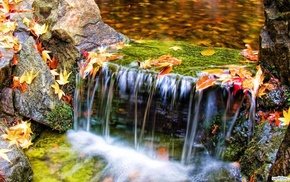 autumn, super, waterfall