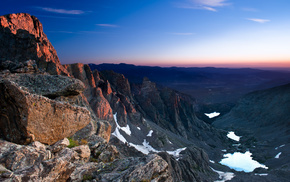 sky, stones, mountain, nature, valley