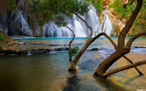 waterfall, nature