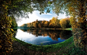 lake, autumn