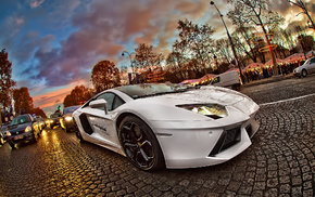 city, aventador, cars, Lamborghini, Paris