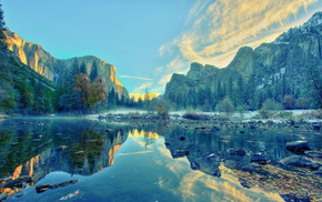 lake, nature, mountain, landscape