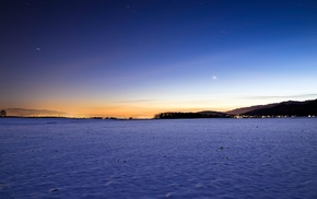 winter, Switzerland, horizon, sunset, sky